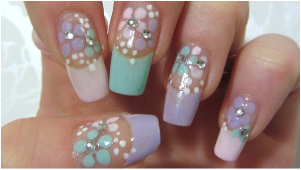Pastel tusindfryd Nail Art Tutorial