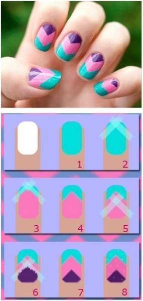 Chevron Nail Art Tutorial