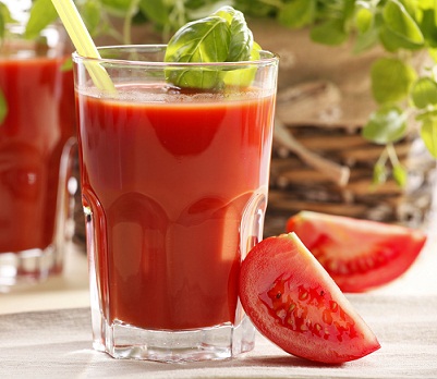 Tomatjuicehjælp til fejlfri hud
