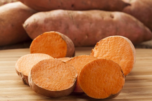 Søde kartofler Hjemmemedicin mod fejlfri hud
