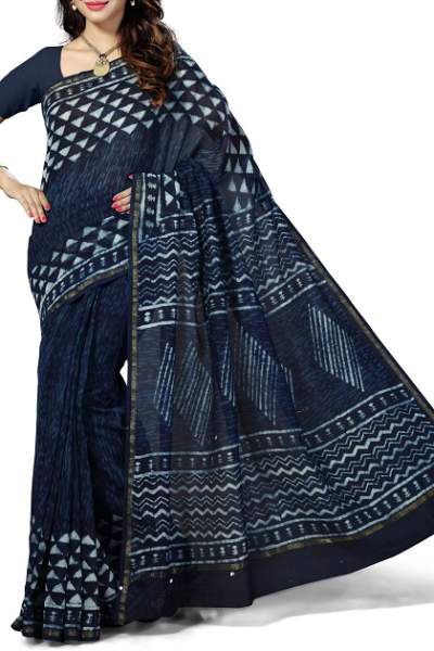 Indigo Chanderi Sarees