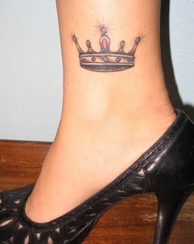 Princess Crown boka tetoválás tervezés