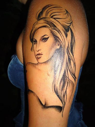Amy Winehouse tatoveringsdesign