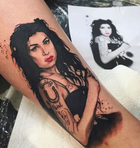 Amy Winehouse tatoveringsdesign 5