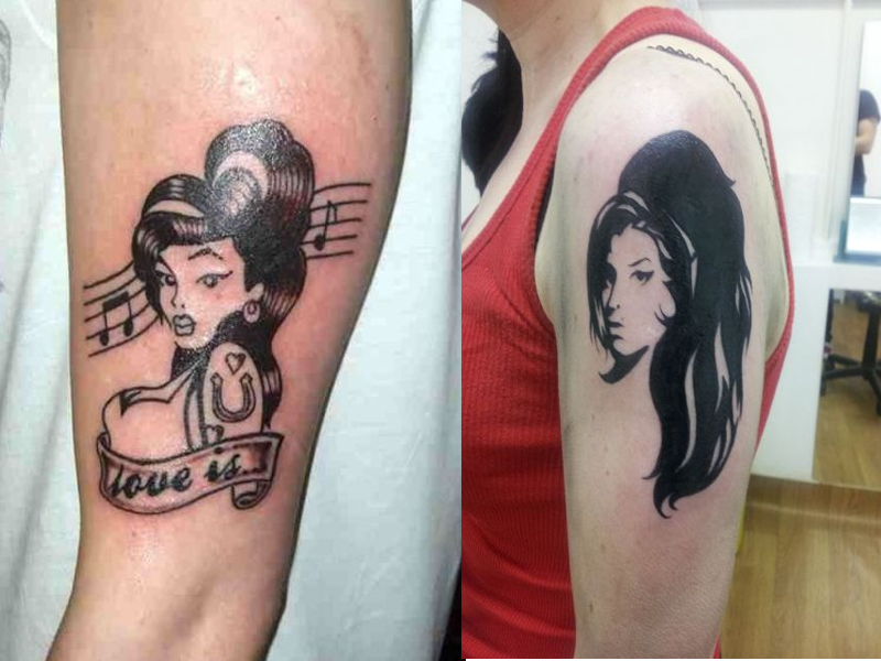 Amy Winehouse tatoveringsdesign