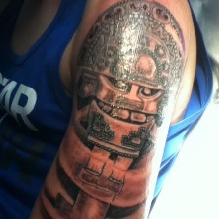 Aztec traditionel tatoveringsdesign