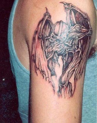 Mærkeligt Vampyr Bat Tattoo Design