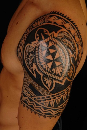 Samoanske mønster Tribal Arm Tattoos