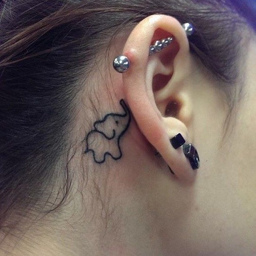 Apró elefántfesték tetoválás