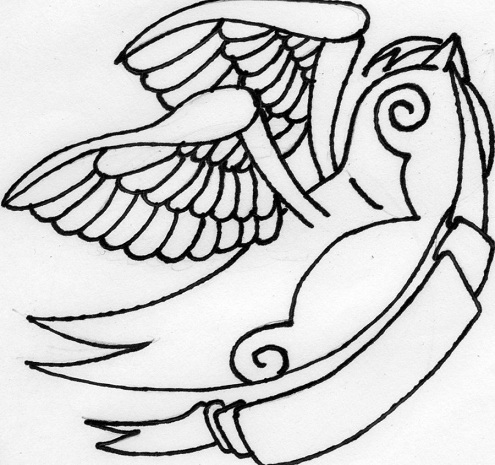 Sparrow Tattoo Outline