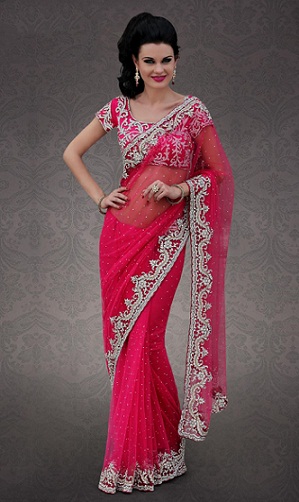 pink Paneri designer saree