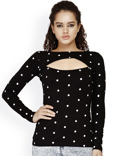 Polka Dot Print Top