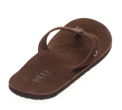 Brun ruskind mænd flip-flop sandal