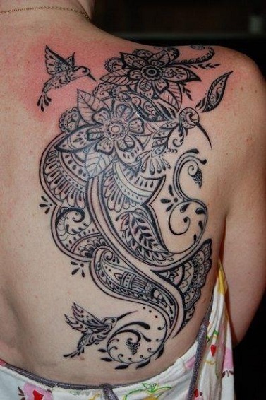 Tribal Hummingbird Tattoo Designs