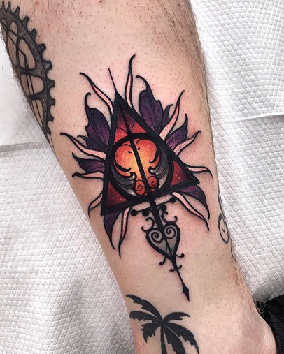 A Funky Deathly Hallow Tattoo