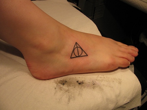 Simple Hallows Deathly Tattoo