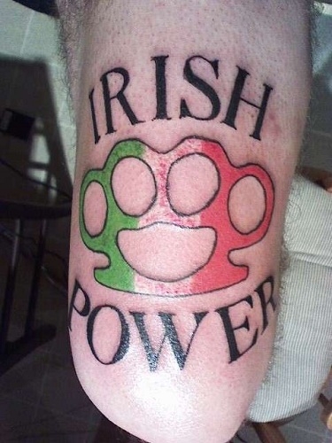Csodálatos ír zászló tetoválás tervezés