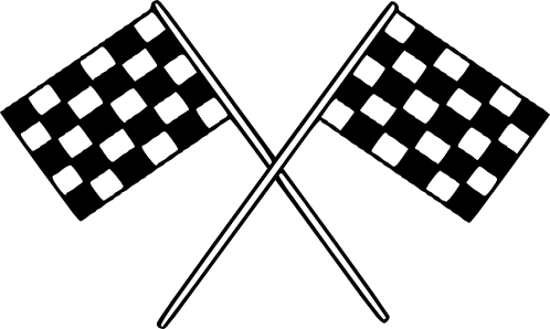 Racing Flag Tattoo Design