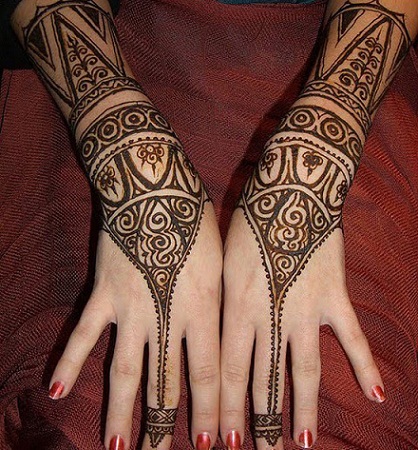 Hurtig Mehendi Designs-Tribal Block Design