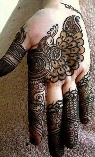 Hurtig Mehendi Designs-Peacock Mehendi Design