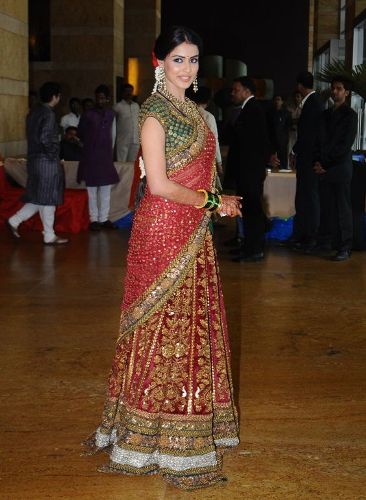 Sabyasachi dél -indiai stílusú esküvői szári 3