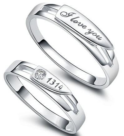 Vésett ezüst gyűrűk pároknak