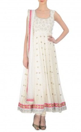 Ærmeløs Anarkali Salwar Suit