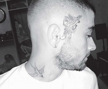 Daring Zayn Malik Face Tattoo Designs