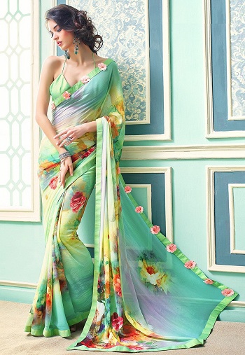 Könnyű Georgette Saree