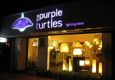 A lila teknősök butikjai Bangalore -ban