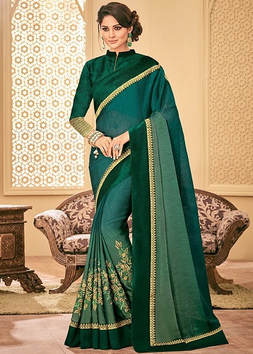 Emerald Green Saree