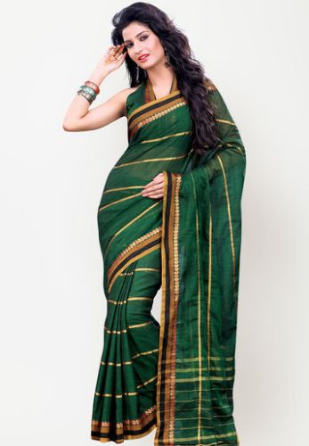 Sydindisk grøn Saree