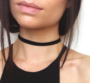 Egyszerű Fekete nyaklánc
