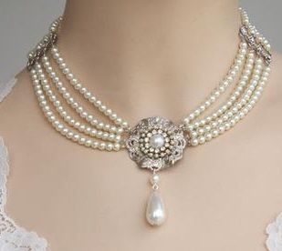 Floral Pearl Choker halskæde