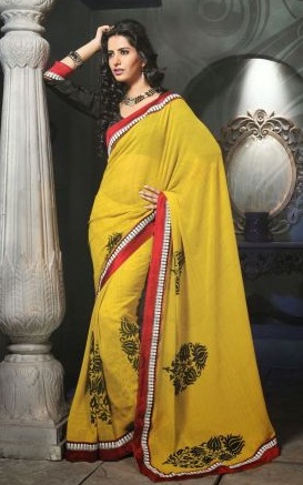 10. gul chiffon designer saree