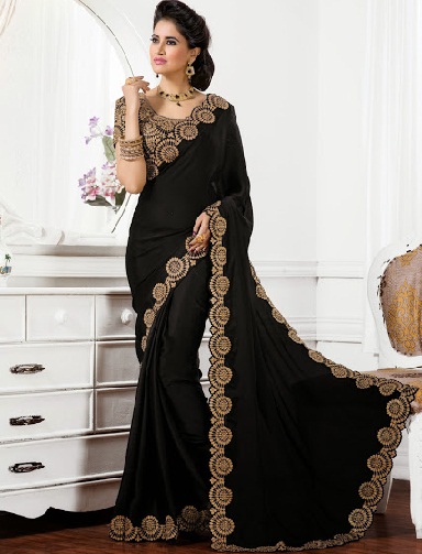 15. sort broderi chiffon saree