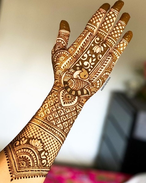 Påfugl Mehendi Design