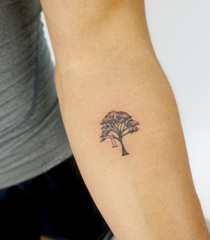 Lille træ tatovering
