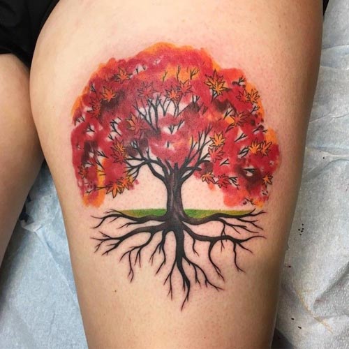 Bedste træ -tatoveringsdesign med betydning 6