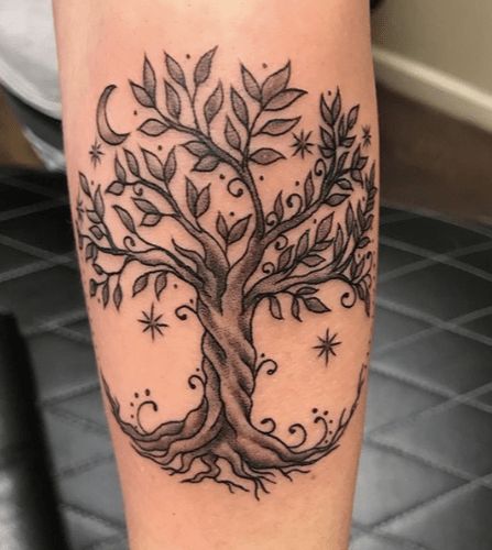 Bedste træ -tatoveringsdesign med betydninger 9