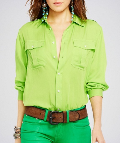 Papagáj zöld női ing