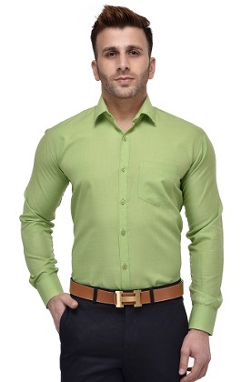 Grøn formel slid mænds skjorte