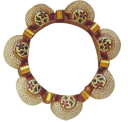 Heritage Indian Emerald Bangles med perler