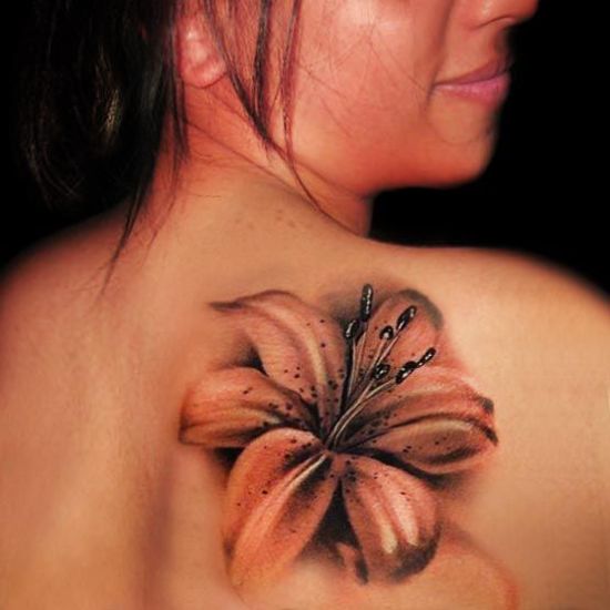 3D Lily Tattoo Designs