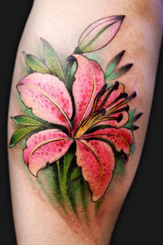 Lily Tattoos Designs og deres betydning 8