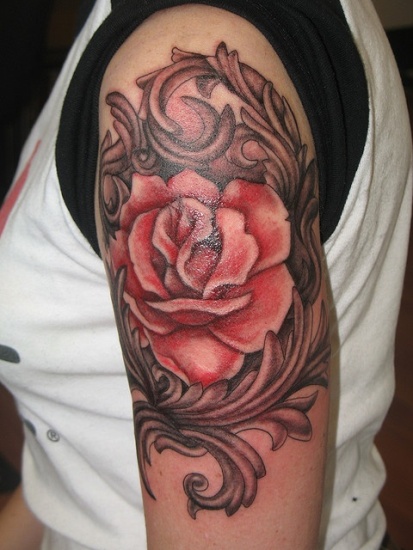 Rose tatoveringsdesign
