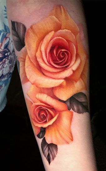 Gyönyörű Rose Tattoo Designs