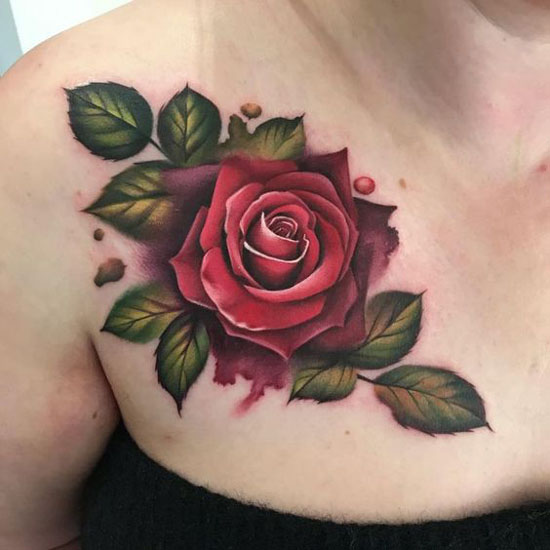 Gyönyörű Rose Tattoo Designs