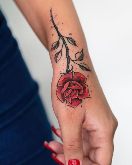 Gyönyörű Rose Tattoo Designs