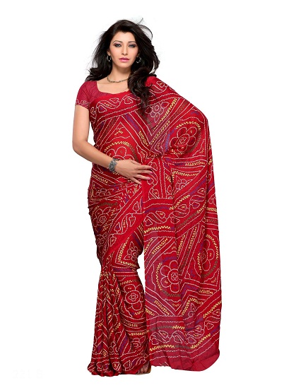 Rajasthani Magic Red Saree